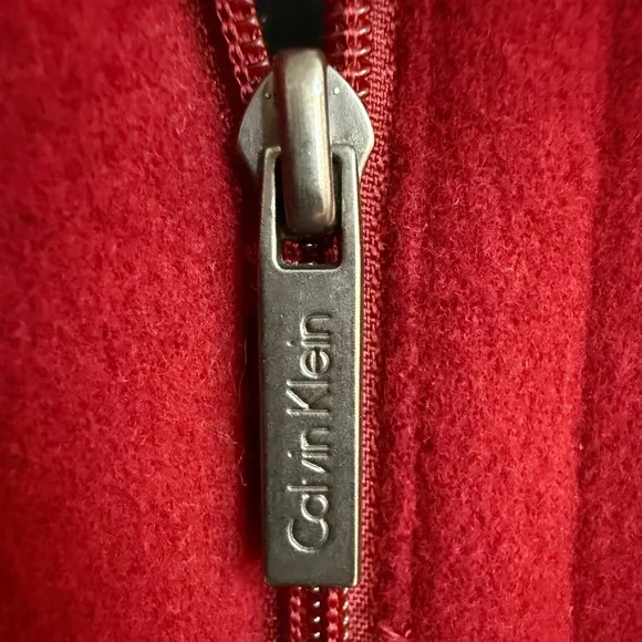 Calvin Klein Red Wool Fitted Coat - Women’s Size 6 - Picture 9 of 15